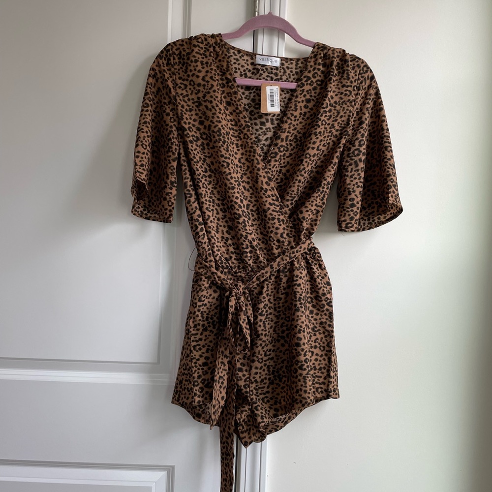 Leopard print romper